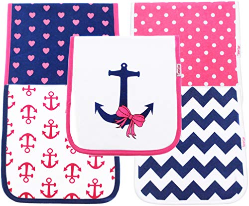 Algopix Similar Product 6 - Baby Burp Cloths for Girls 5Pack 