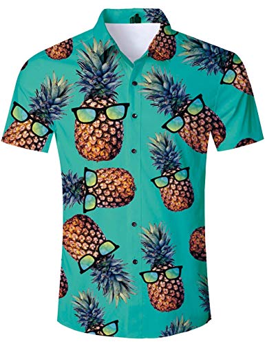 Algopix Similar Product 15 - RAISEVERN Mens Hawaiian Shirt Flag