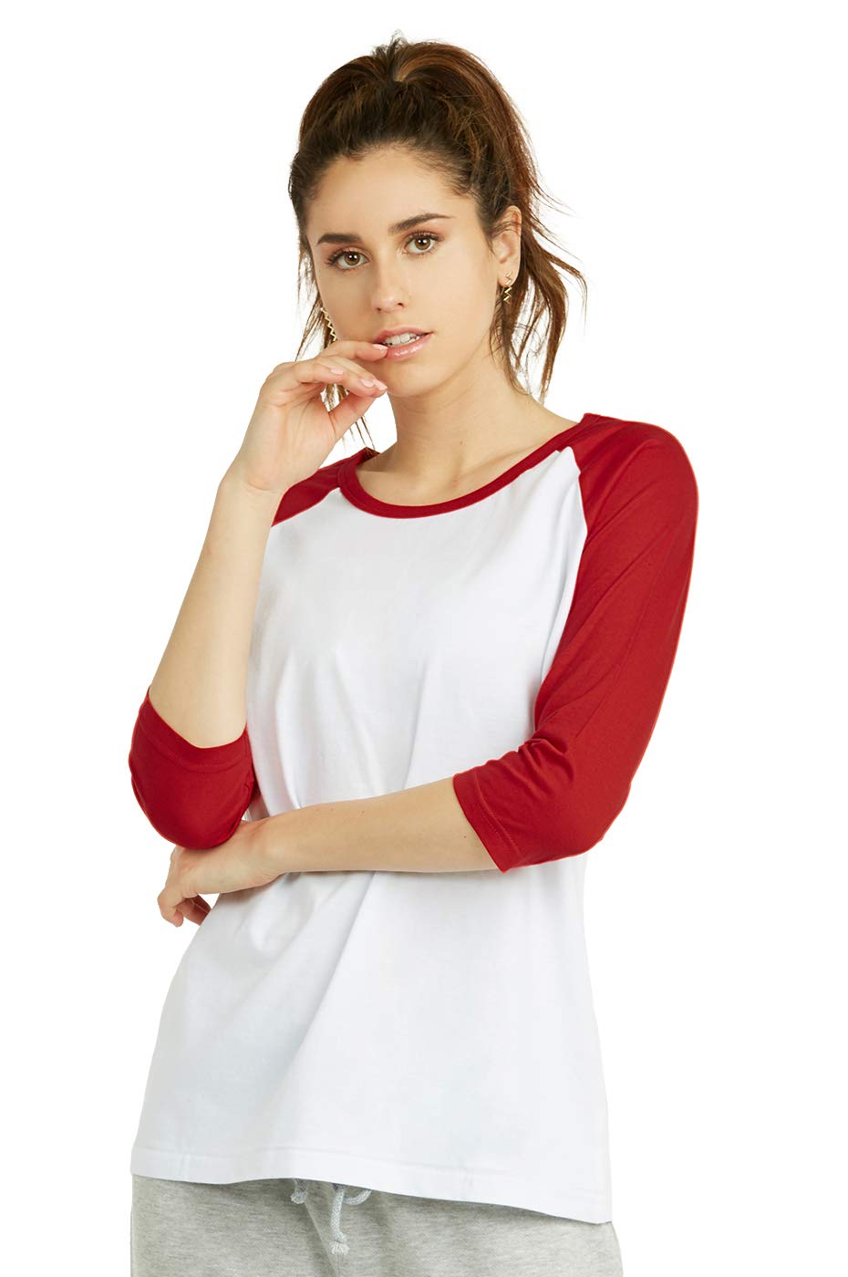 Algopix Similar Product 15 - Cottonbell Womens Baseball Quarter