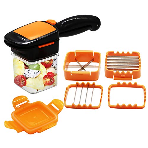 Algopix Similar Product 16 - Vegetable Chopper 5 In 1Fruit Cutter