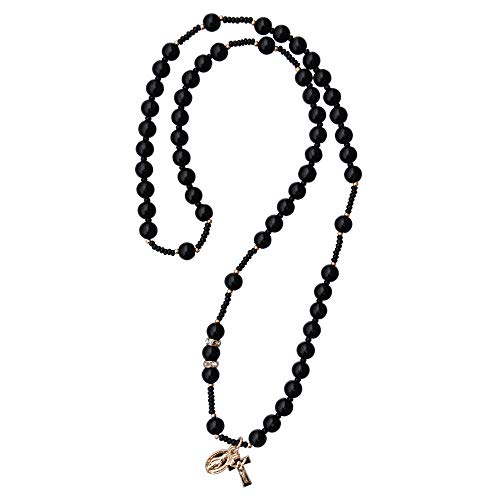 Algopix Similar Product 2 - Rosary Necklace Black Onyx 6mm Necklace
