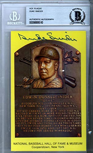 Algopix Similar Product 1 - Duke Snider Autographed HOF Plaque