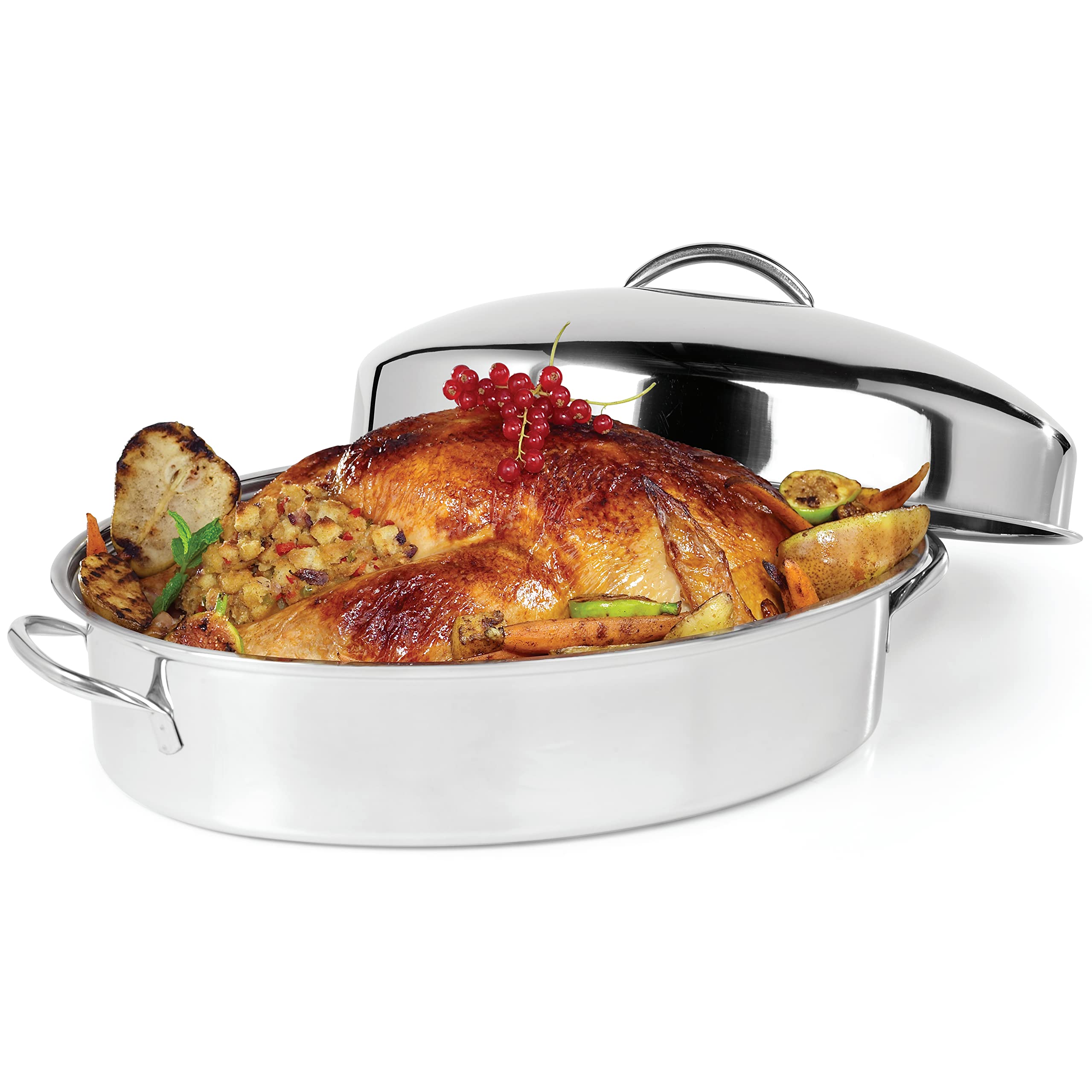 Algopix Similar Product 6 - OVENTE Oval Stainless Steel Roasting