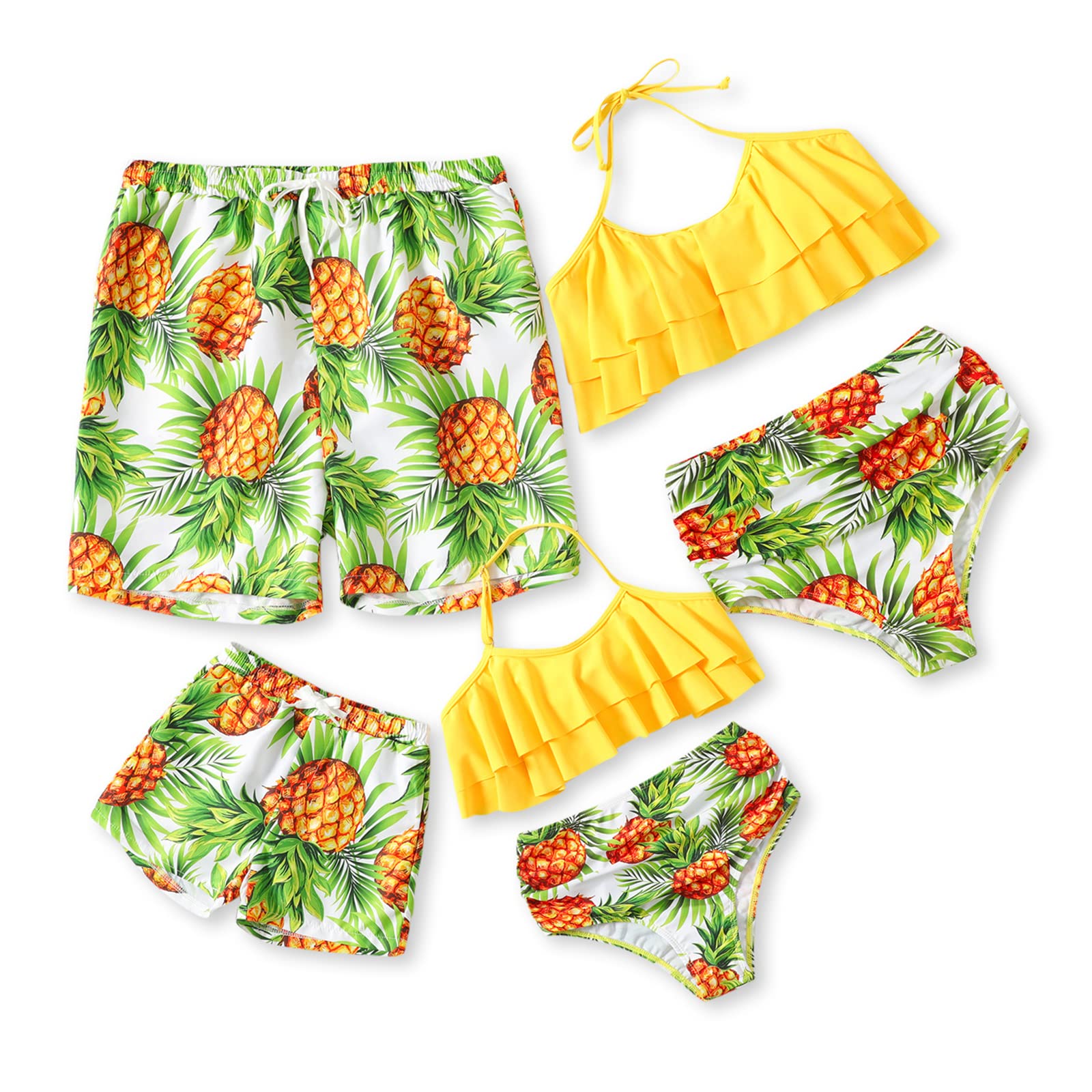 Algopix Similar Product 16 - IFFEI Family Matching Swimwear Two