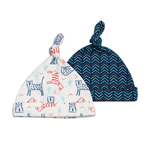 Algopix Similar Product 7 - Baby Boy Cap Set 2Pack Top Knot Caps