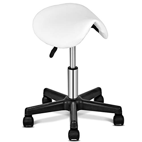 Algopix Similar Product 8 - Giantex Saddle Stool Salon Hydraulic