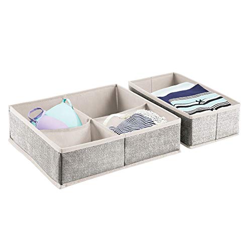Algopix Similar Product 19 - mDesign Soft Fabric Dresser Drawer and