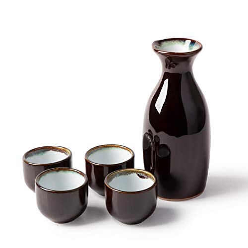 Algopix Similar Product 11 - KBNI 5Piece Japanese Sake Set Sky Blue