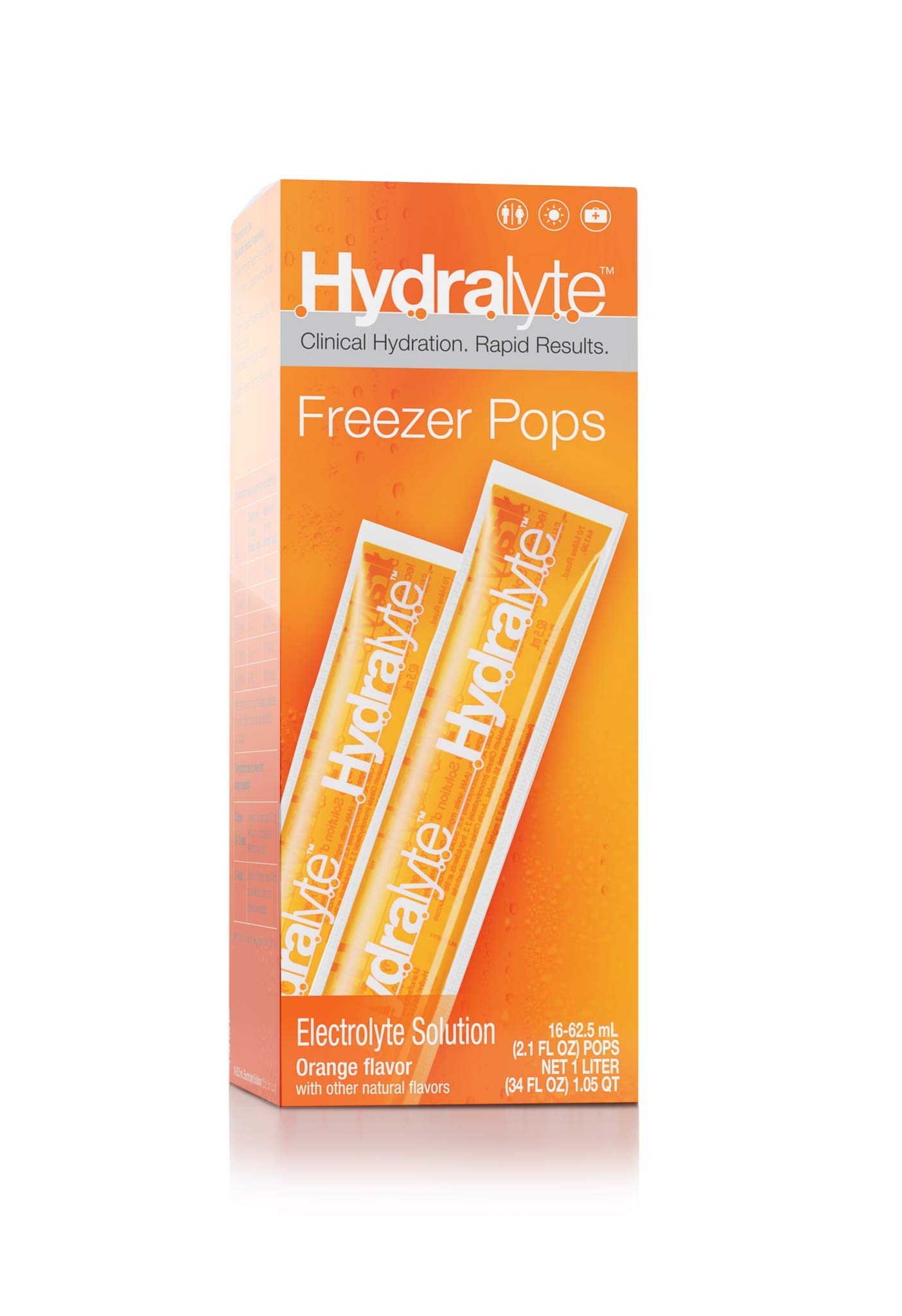Algopix Similar Product 5 - Hydralyte Freezer Pops Orange Orange