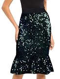 Algopix Similar Product 8 - PrettyGuide Womens Velvet Sequin Skirt