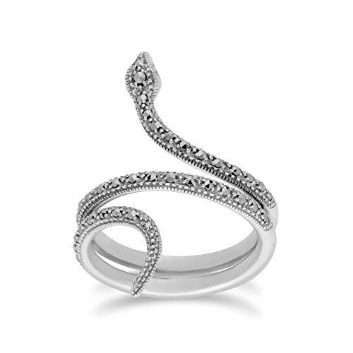 Algopix Similar Product 4 - Sterling Silver 925 Marcasite Snake