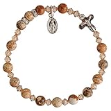 Algopix Similar Product 12 - Picture Jasper 6mm Rosary Bracelet