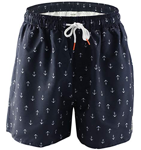 Algopix Similar Product 5 - YuKaiChen Mens Anchor Swim Trunks