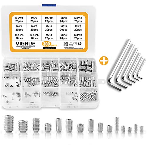 Algopix Similar Product 14 - VIGRUE Hex Allen Head Socket Set Screws
