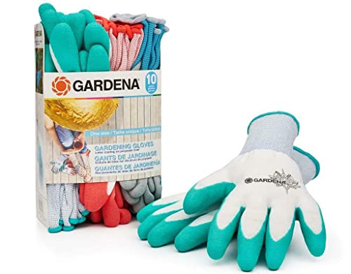 Algopix Similar Product 17 - Gardena Latex Gardening Gloves, 10 Count