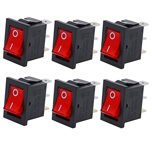 Algopix Similar Product 10 - Twidec6Pcs Rocker Switch 3 Pins 2