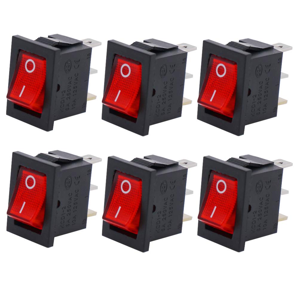 Algopix Similar Product 13 - Twidec6Pcs Rocker Switch 3 Pins 2