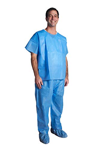 Algopix Similar Product 7 - Disposable Scrub Pant Blue ASP