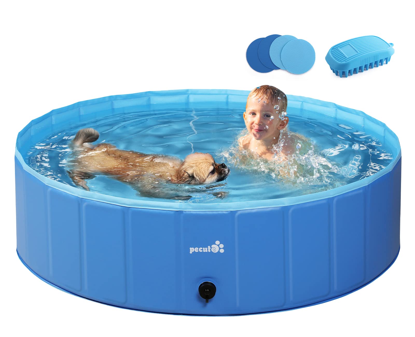 Algopix Similar Product 17 - Pecute Dog Pool Foldable Portable Dog