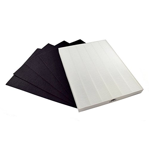 Algopix Similar Product 6 - HQRP True HEPA  4 Carbon Filter Set