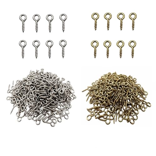 Algopix Similar Product 5 - IDEALSV Small Mini Eyes Screwin Hooks