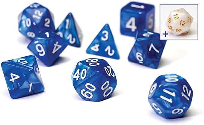 Algopix Similar Product 1 - Sirius a Dice Pearl Blue Acrylic Dice