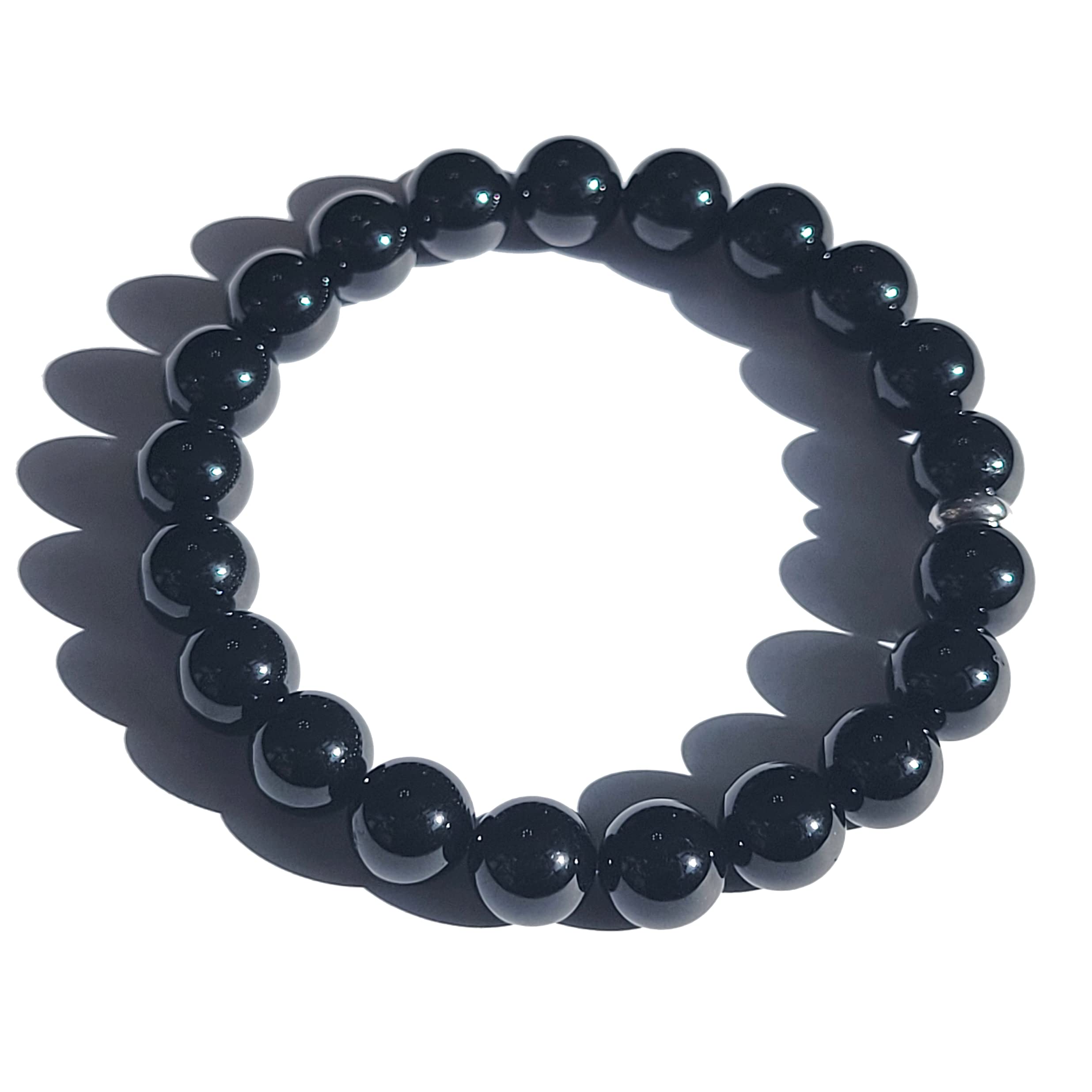Algopix Similar Product 17 - Black Tourmaline Bead Bracelet Chakra