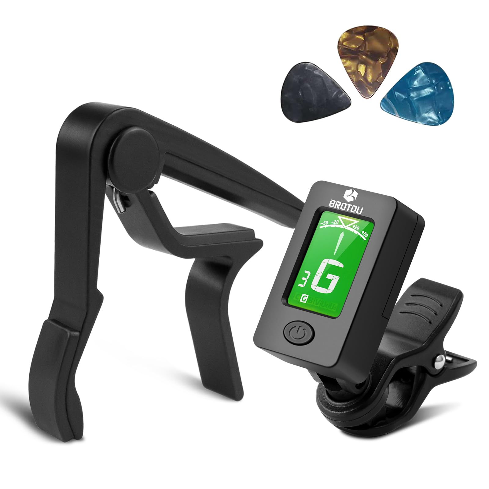Algopix Similar Product 9 - BROTOU Guitar Tuner Clip On with Guitar