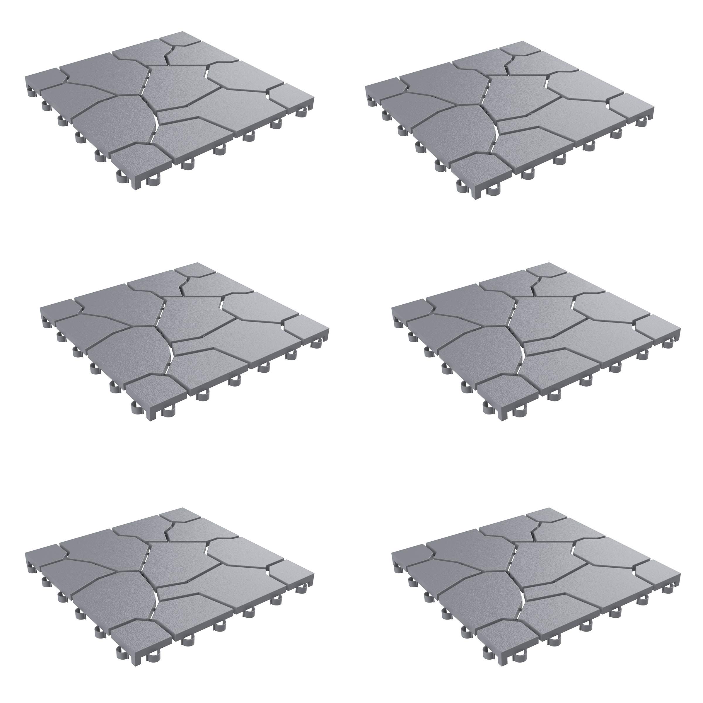 Algopix Similar Product 6 - Pure Garden Deck Tiles  Set of 6