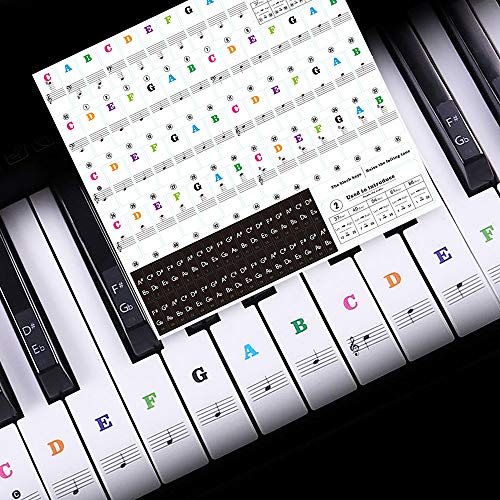 Algopix Similar Product 9 - HTIANC Piano Sticker Removable Labels