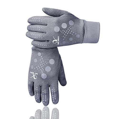 Algopix Similar Product 7 - day wolf Running Gloves Liners Touch