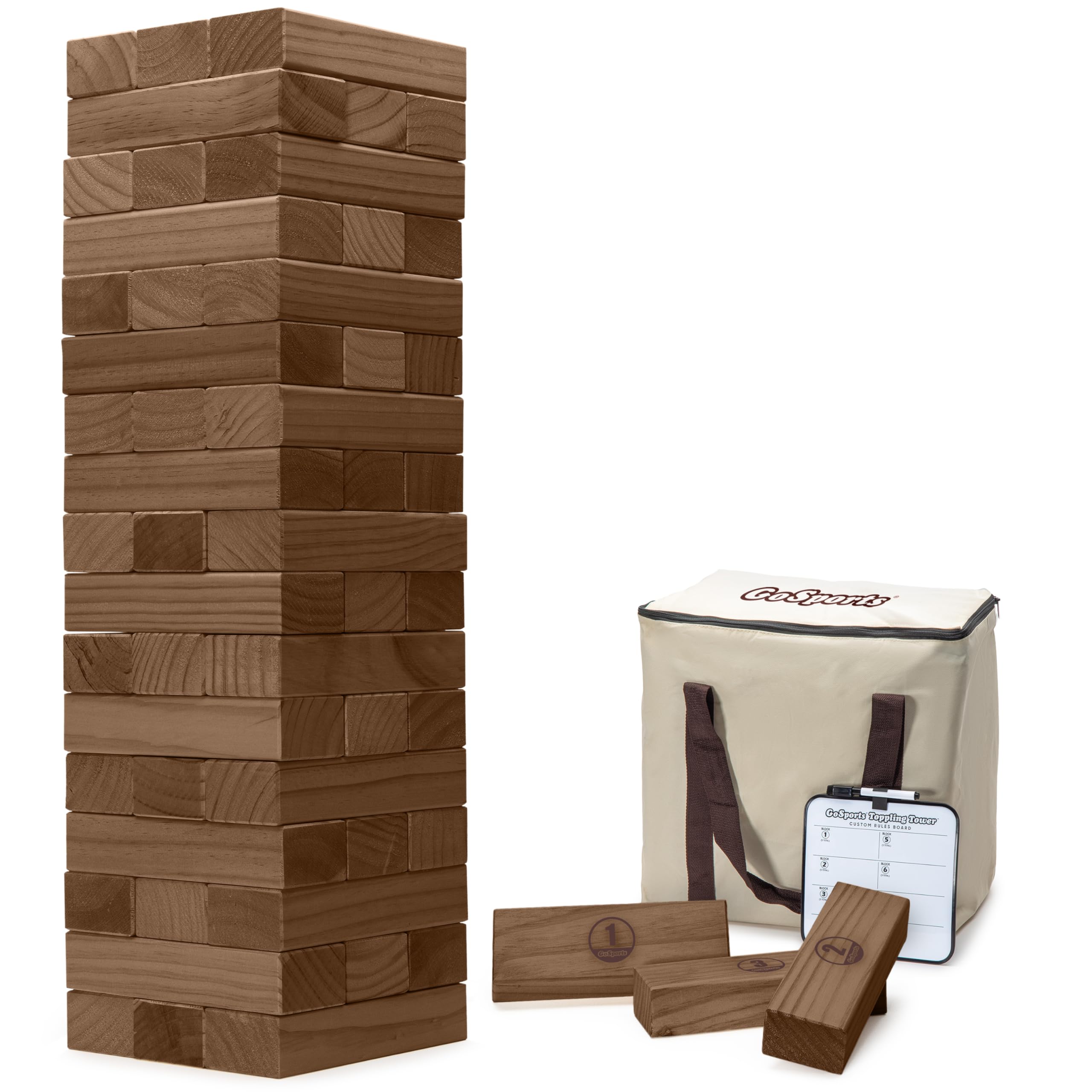 Algopix Similar Product 14 - GoSports Large Wooden Toppling Tower