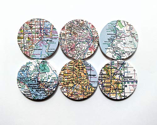 Algopix Similar Product 6 - Personalized Map Coasters Ceramic