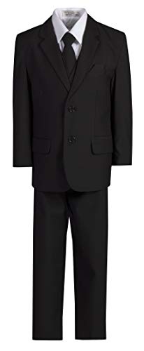 Algopix Similar Product 3 - Boys 6 Piece Classic Suit with Neck Tie