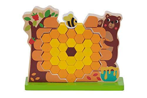 Algopix Similar Product 3 - Toysters Wooden PushABrick Honeycomb