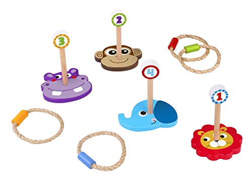 Algopix Similar Product 6 - TOYSTERS Wooden Ring Toss Game for