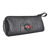 Algopix Similar Product 20 - CZYY Pencil Case Black Faux Leather