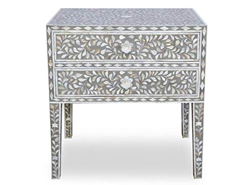 Algopix Similar Product 20 - Mother of Pearl Inlay Bedside Table