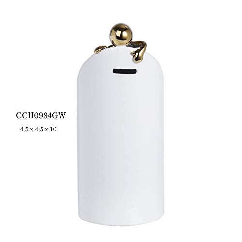 Algopix Similar Product 2 - NBE Silo Coin Bank with White Finish