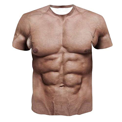 Algopix Similar Product 17 - Sharemen Men Funny Muscle Tee Shirt