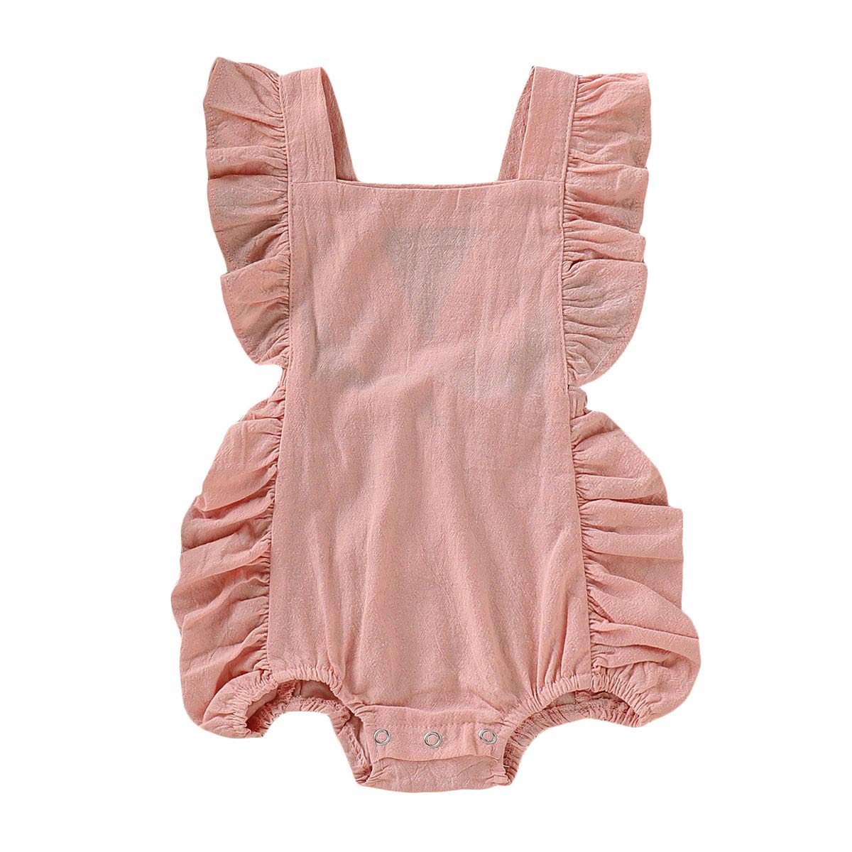 Algopix Similar Product 15 - OPAWO Newborn Baby Girl Ruffled Solid