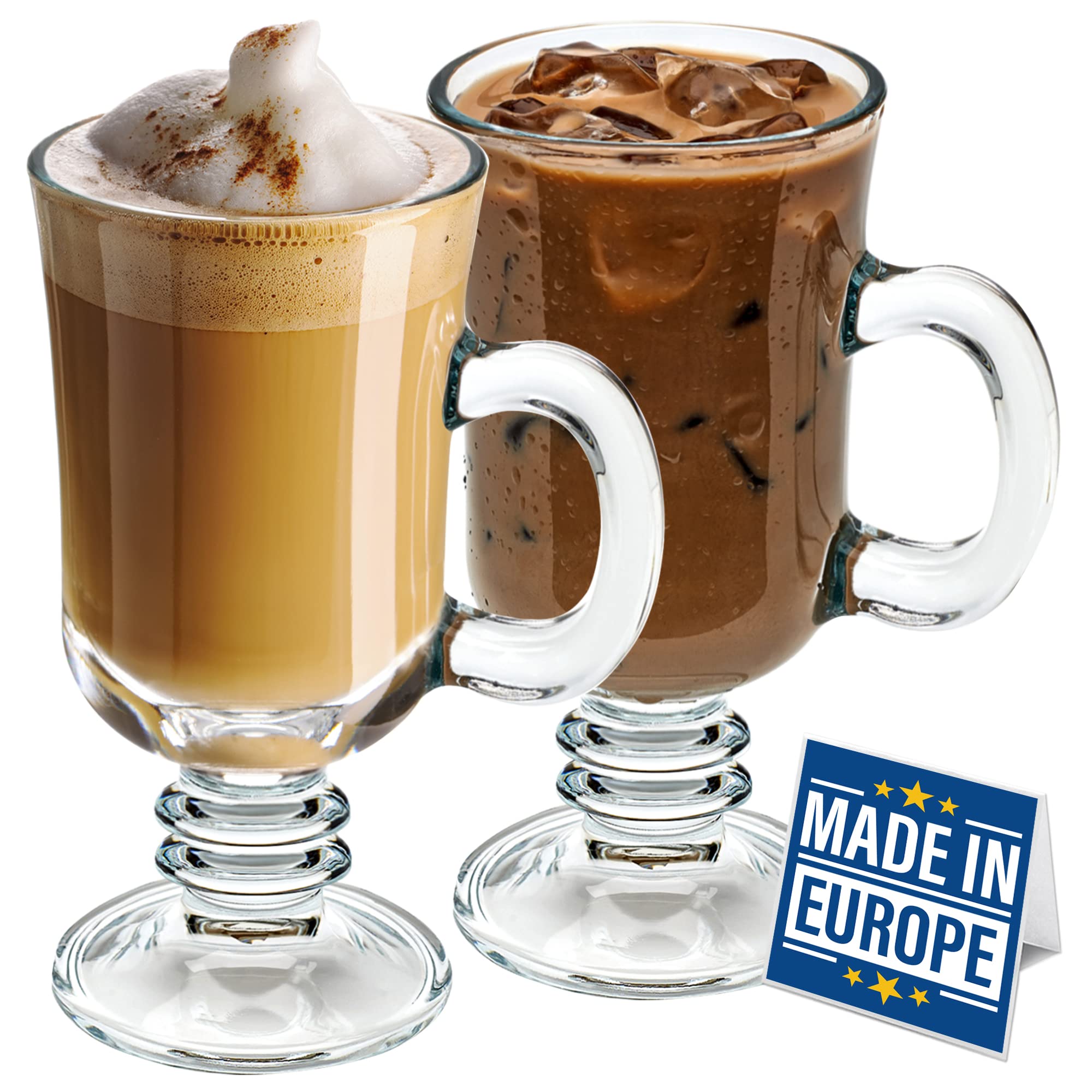 Algopix Similar Product 1 - Volarium Irish Coffee Glass Mugs Latte