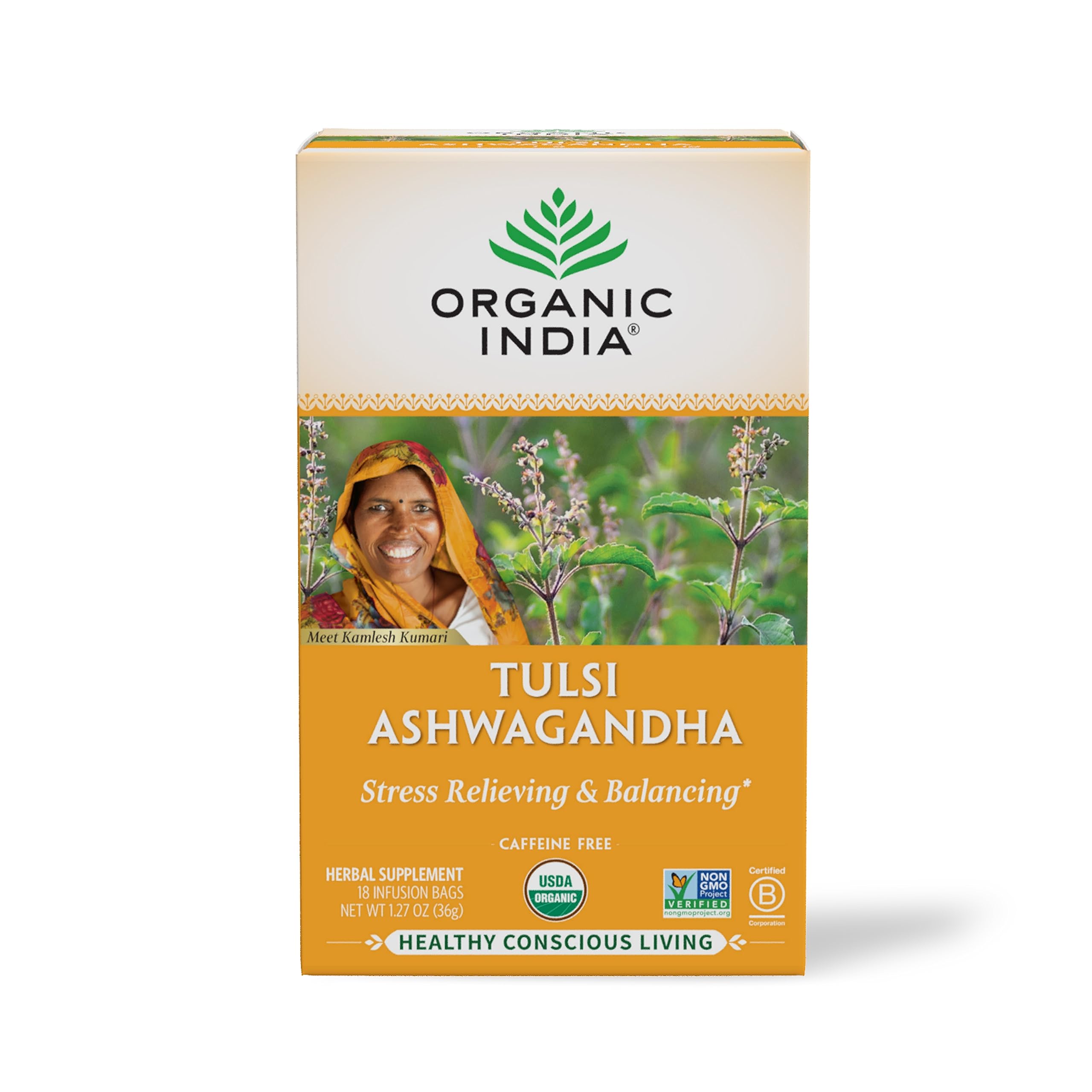 Algopix Similar Product 1 - Organic India Calming Tulsi Herbal Tea