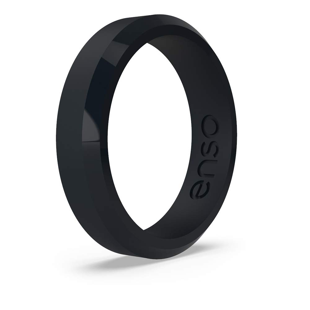 Algopix Similar Product 9 - Enso Rings Bevel Thin Silicone Wedding
