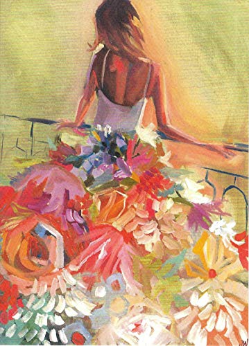Algopix Similar Product 14 - Calypso  Flowery Dress Birthday Card 