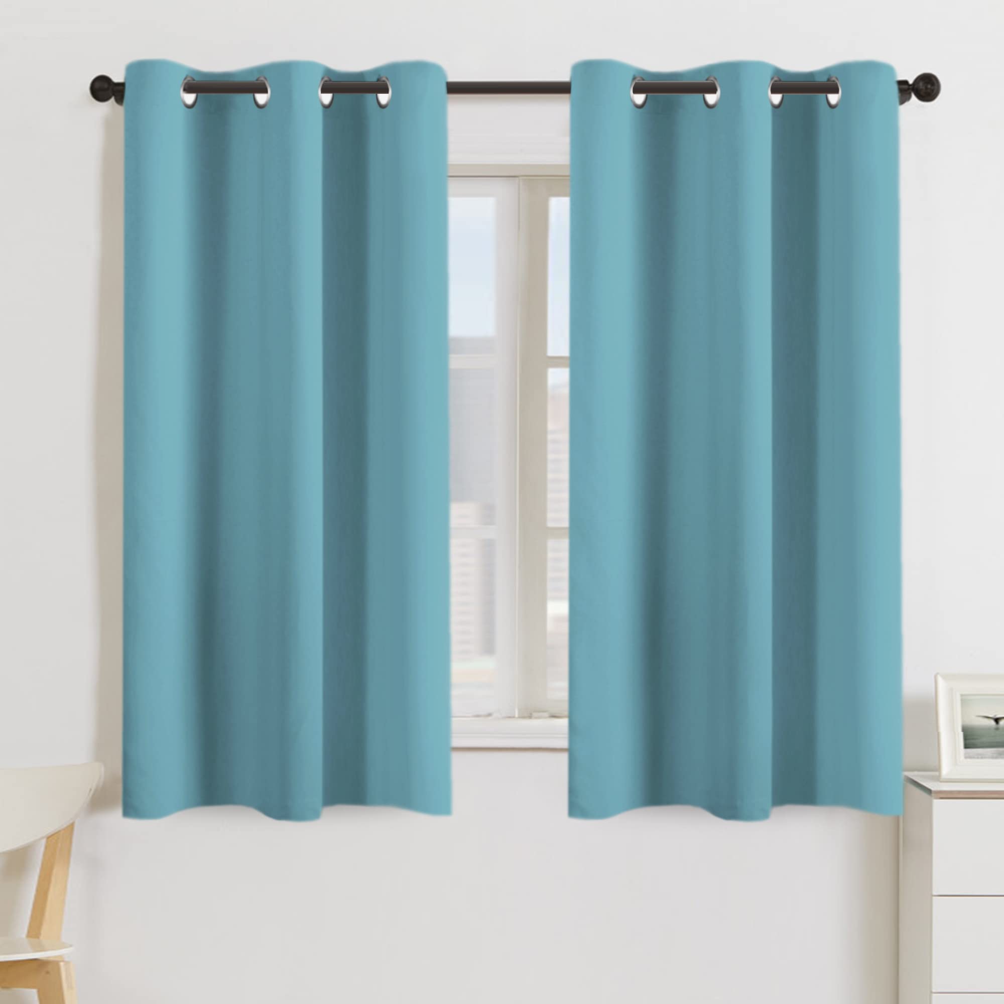 Algopix Similar Product 19 - Turquoize Blackout Curtain Panels
