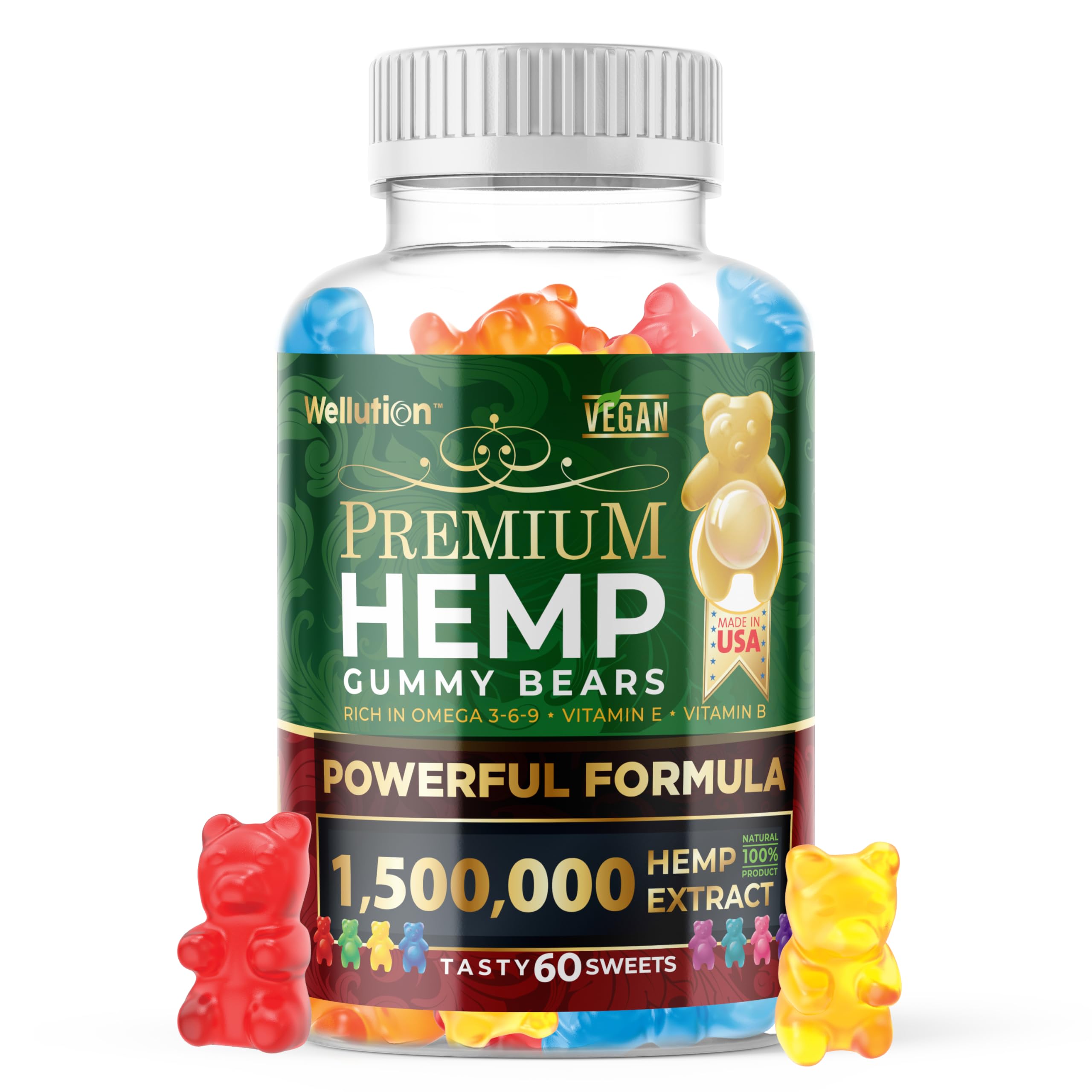 Algopix Similar Product 8 - WELLUTION Hemp Gummies  High Potency