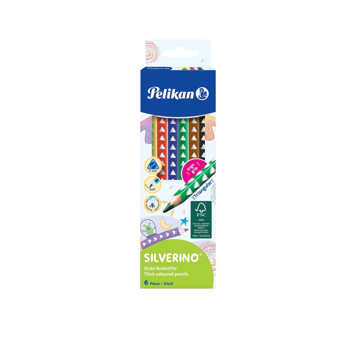 Algopix Similar Product 18 - SILVERINO 6 x Triangular Thick