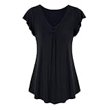 Algopix Similar Product 14 - Ruched Blouse Women Ladies Solid Lace