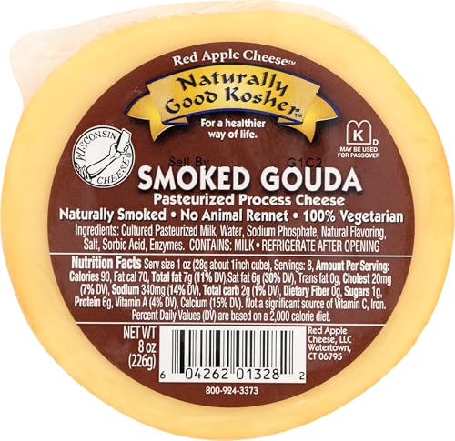 Algopix Similar Product 17 - NATURALLY GOOD KOSHER Smoked Gouda, 8 OZ